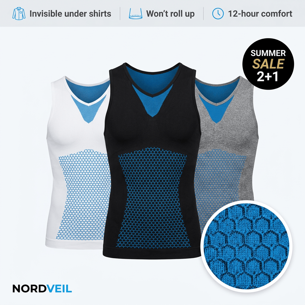 NORDVEIL Confidence Tank 3-pack in white, black and gray